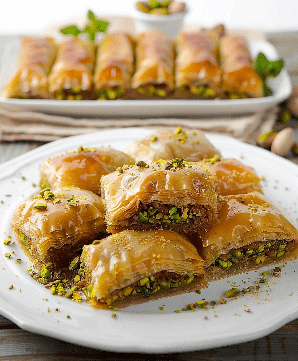 Pistachio Baklava Rolls