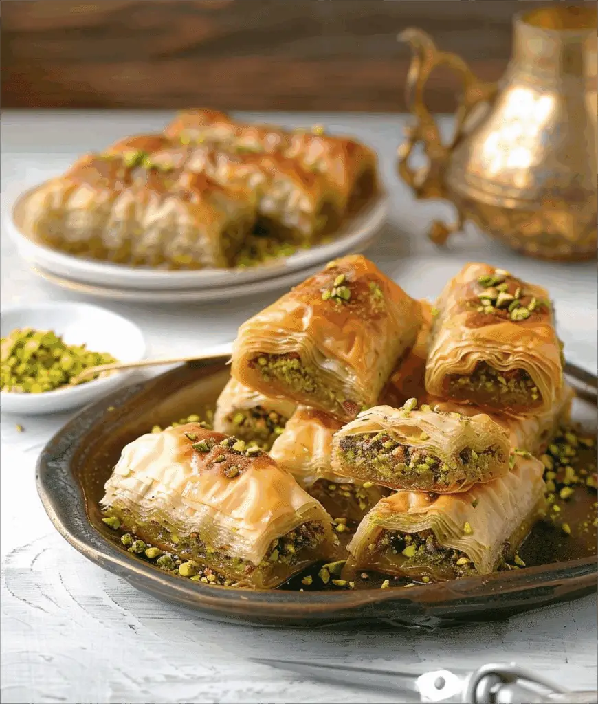 Pistachio Baklava Rolls