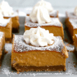 Pumpkin Cheesecake Bars With Gingersnap Crust