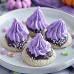 Purple Halloween Kiss Cookies