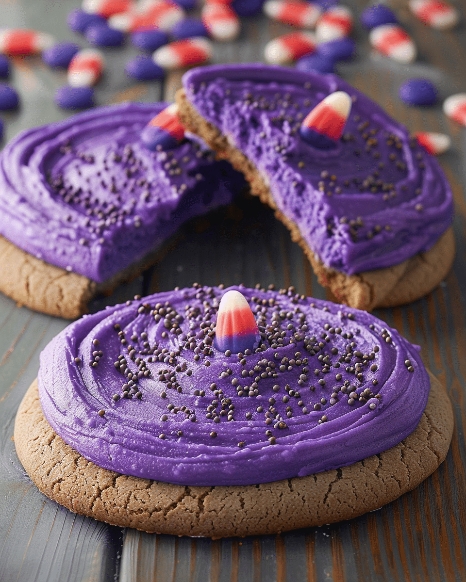 Purple Halloween Kiss Cookies