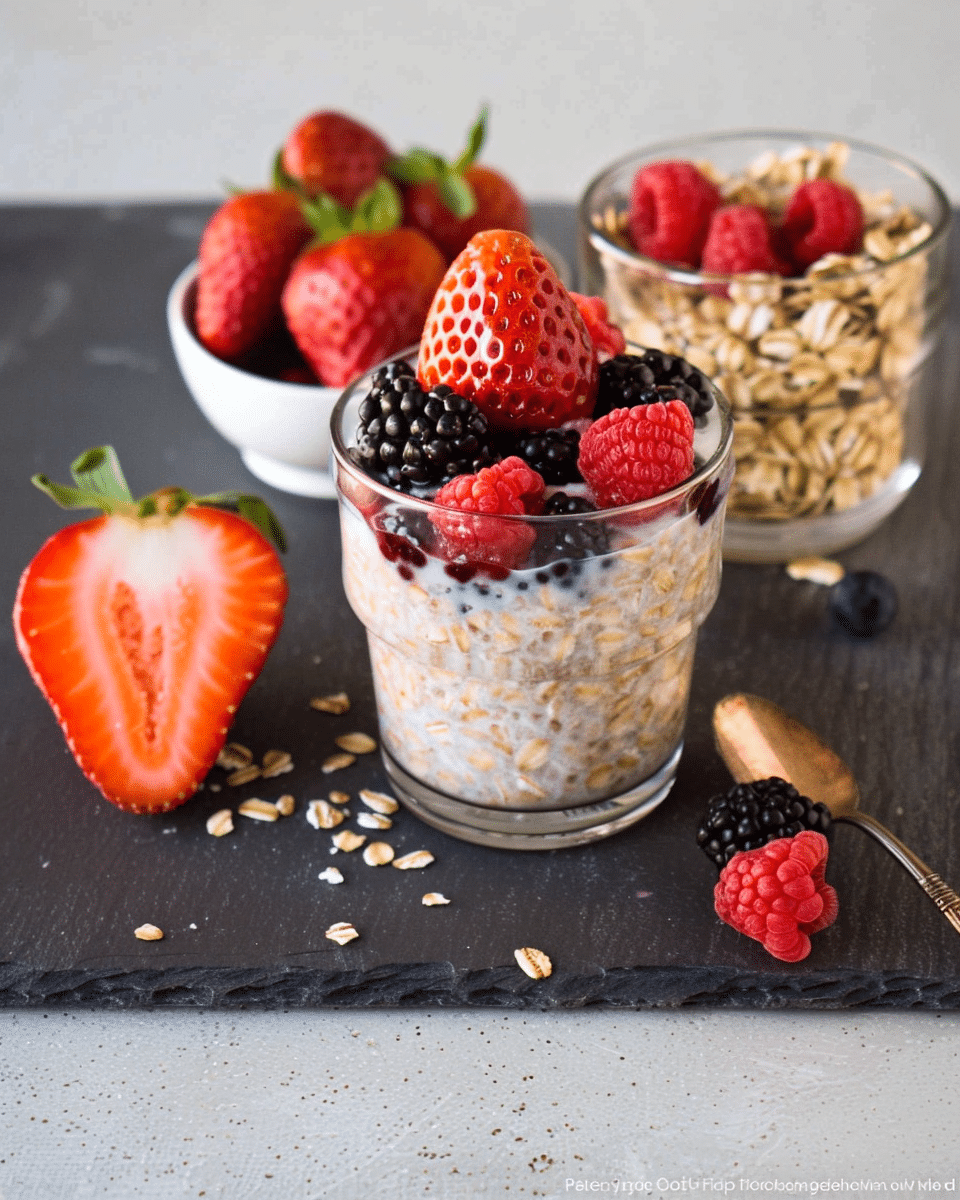 Quick & Creamy High Protein Overnight Oats