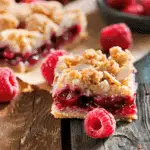 Raspberry Crumble Bars with Almond Streusel