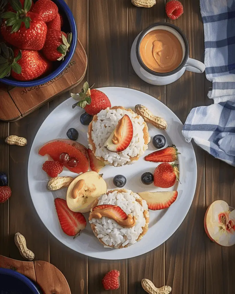 Healthy Fruit Pizza (Rice Cake Style)
