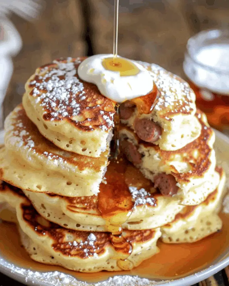 Sausage Dipped Pancakes