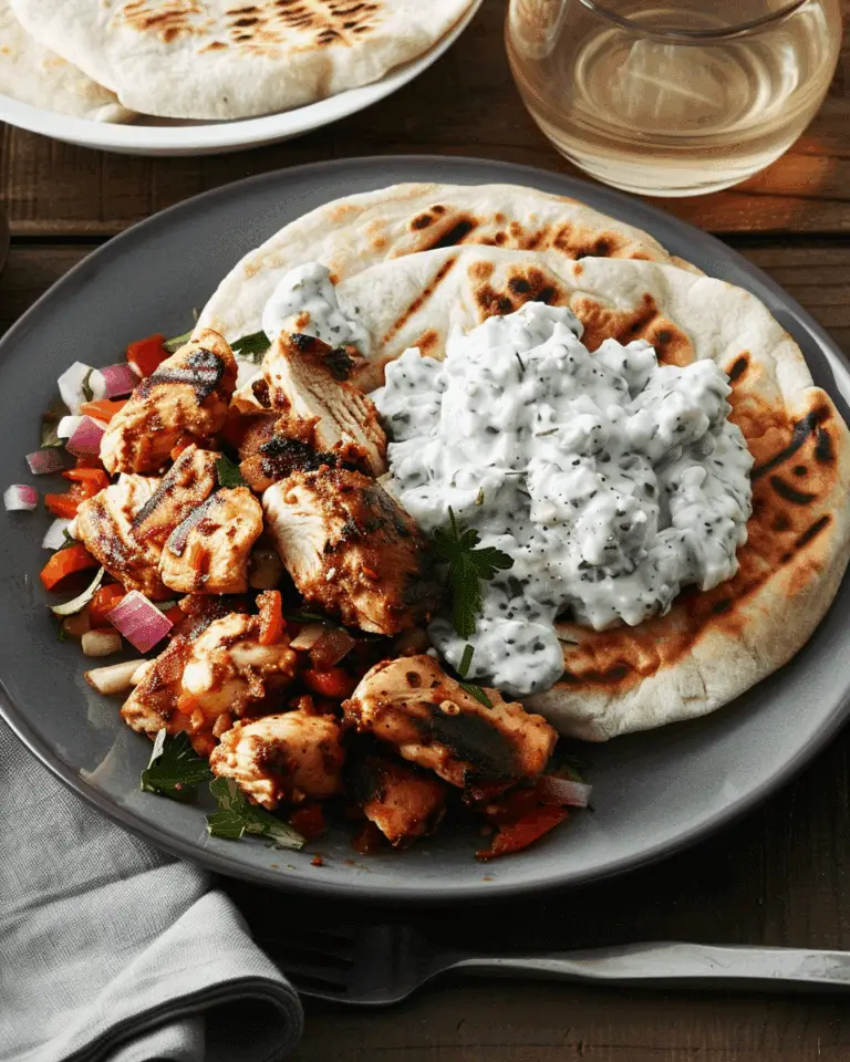Sheet Pan Chicken Pitas With Tzatziki