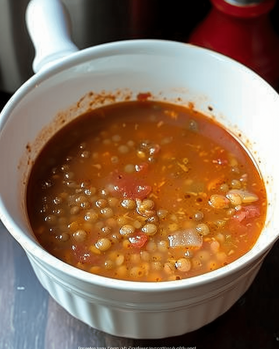 Spicy Tomato And Lentil Soup