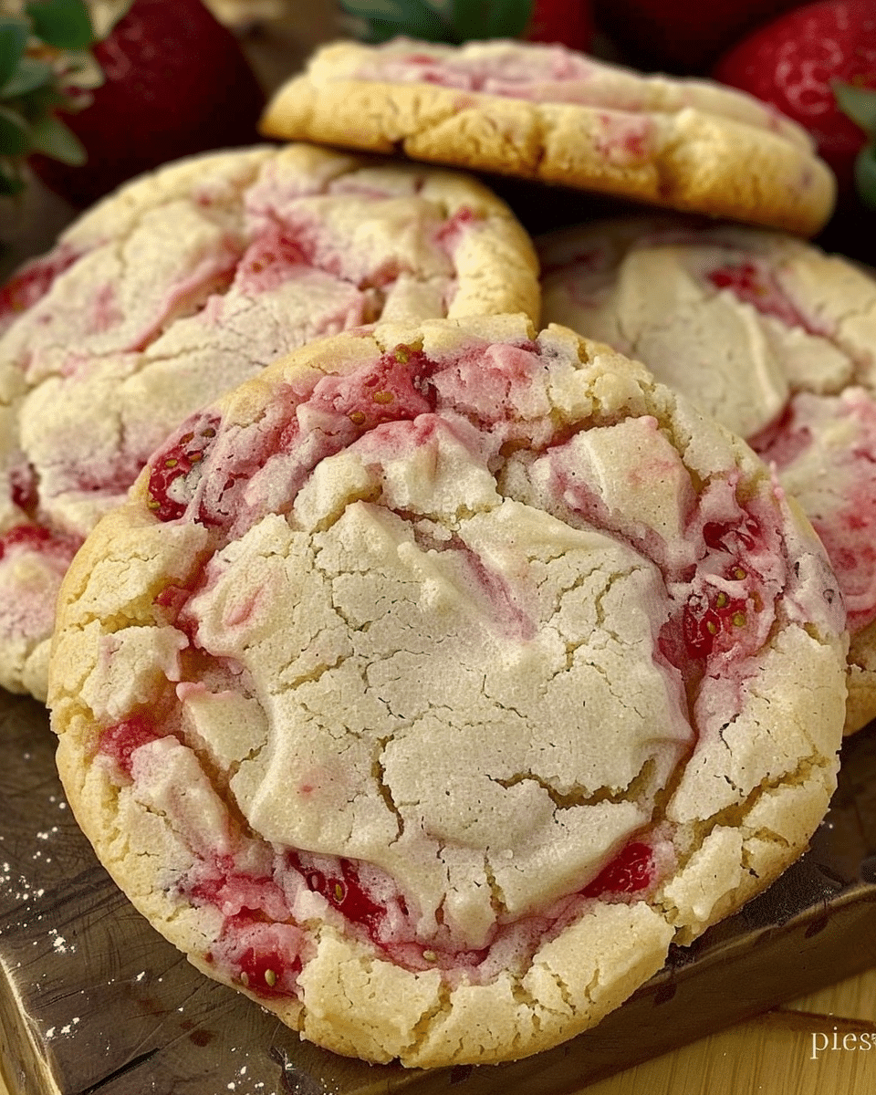 Strawberry Crunch Cheesecake Cookies