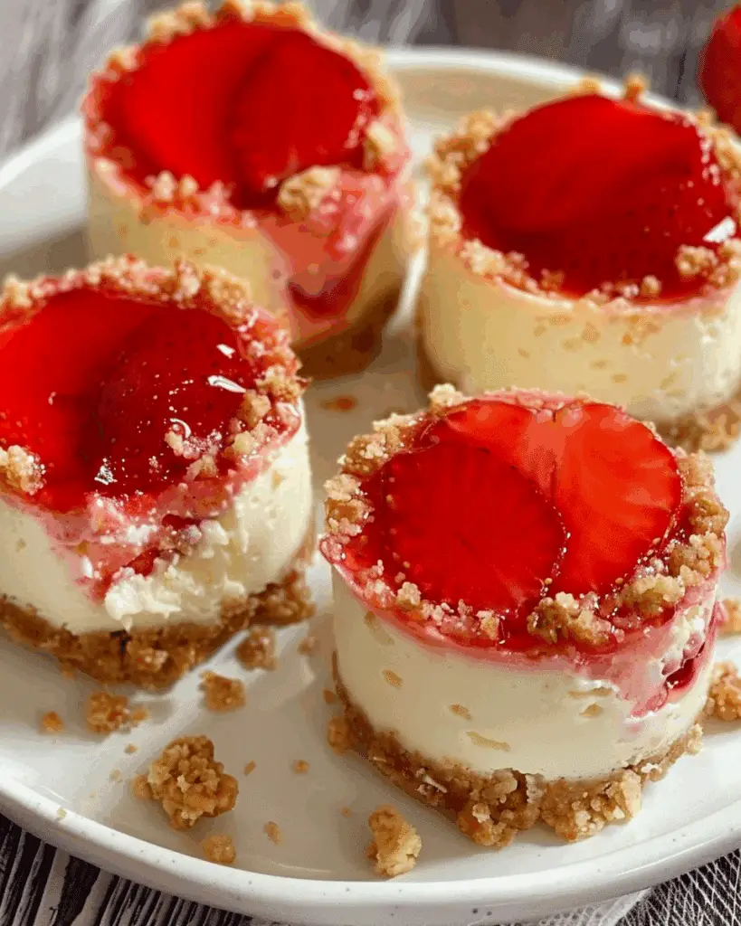 Strawberry Crunch Cheesecake Bites