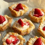 Strawberry And Cream Cheese Puff Pastry Tarts
