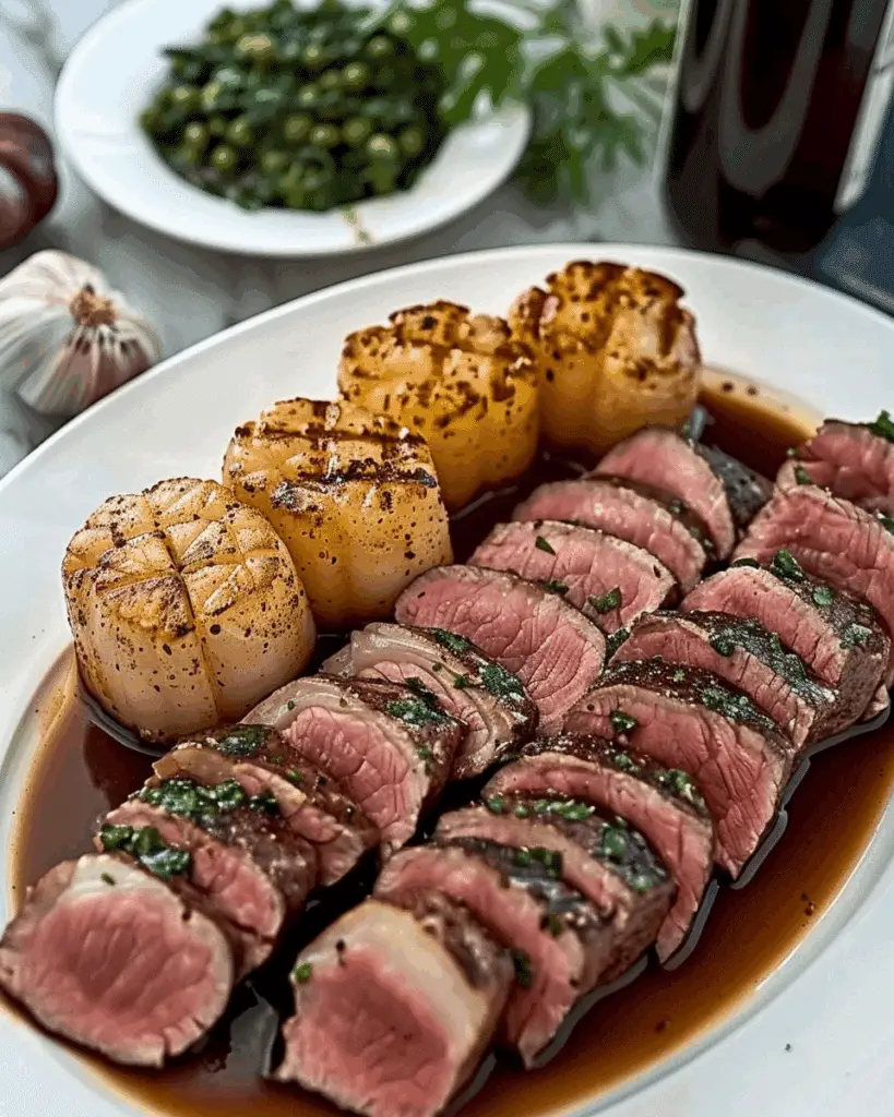 Surf & Turf Platter with Garlic Herb Butter