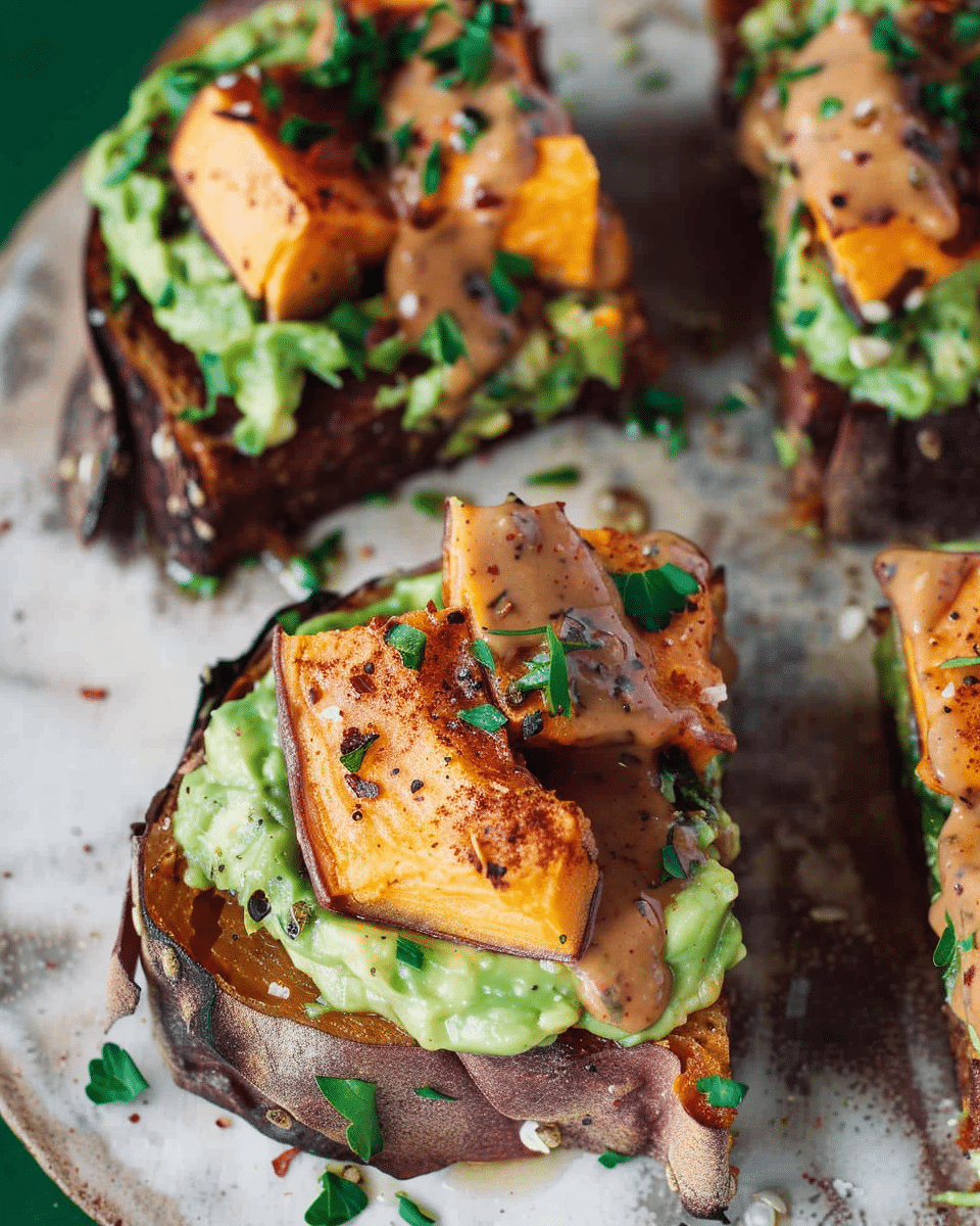 Sweet Potato Black Bean Avocado Toast