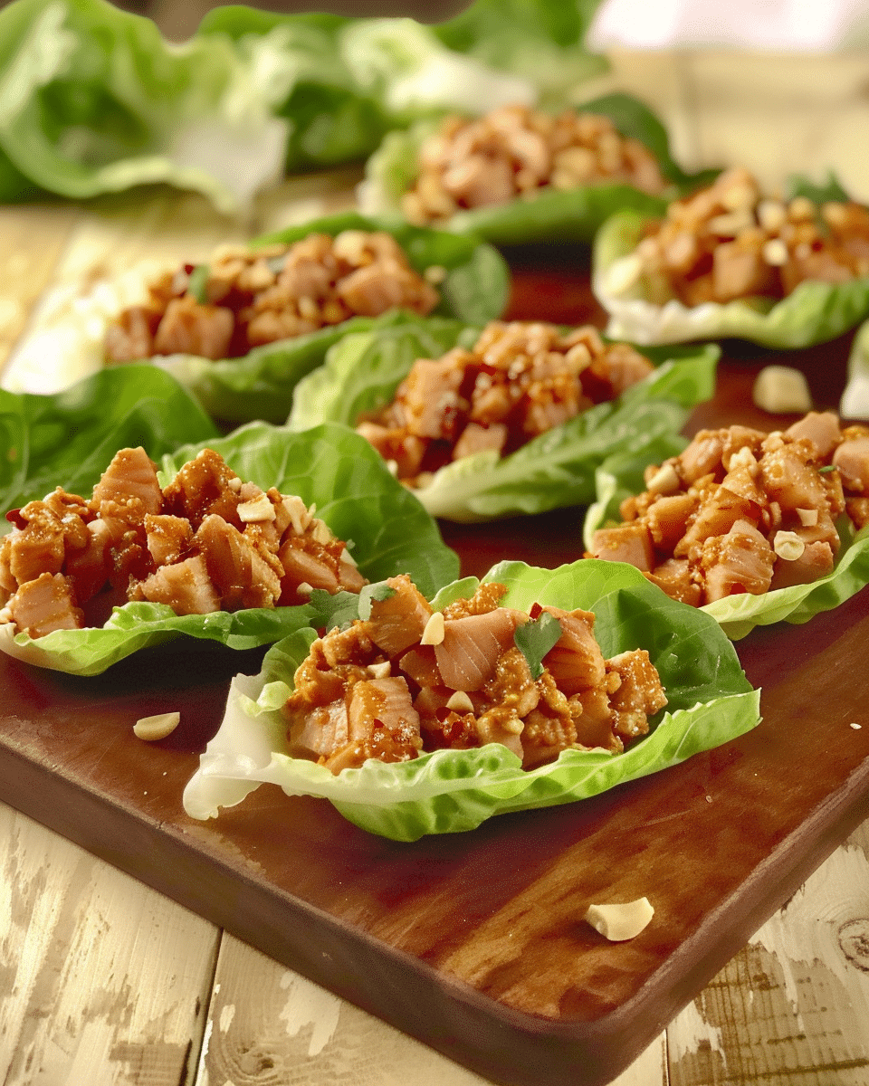 Thai Spicy Tuna Lettuce Wraps