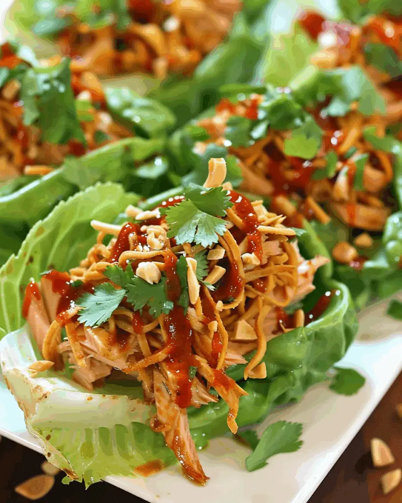Thai Spicy Tuna Lettuce Wraps