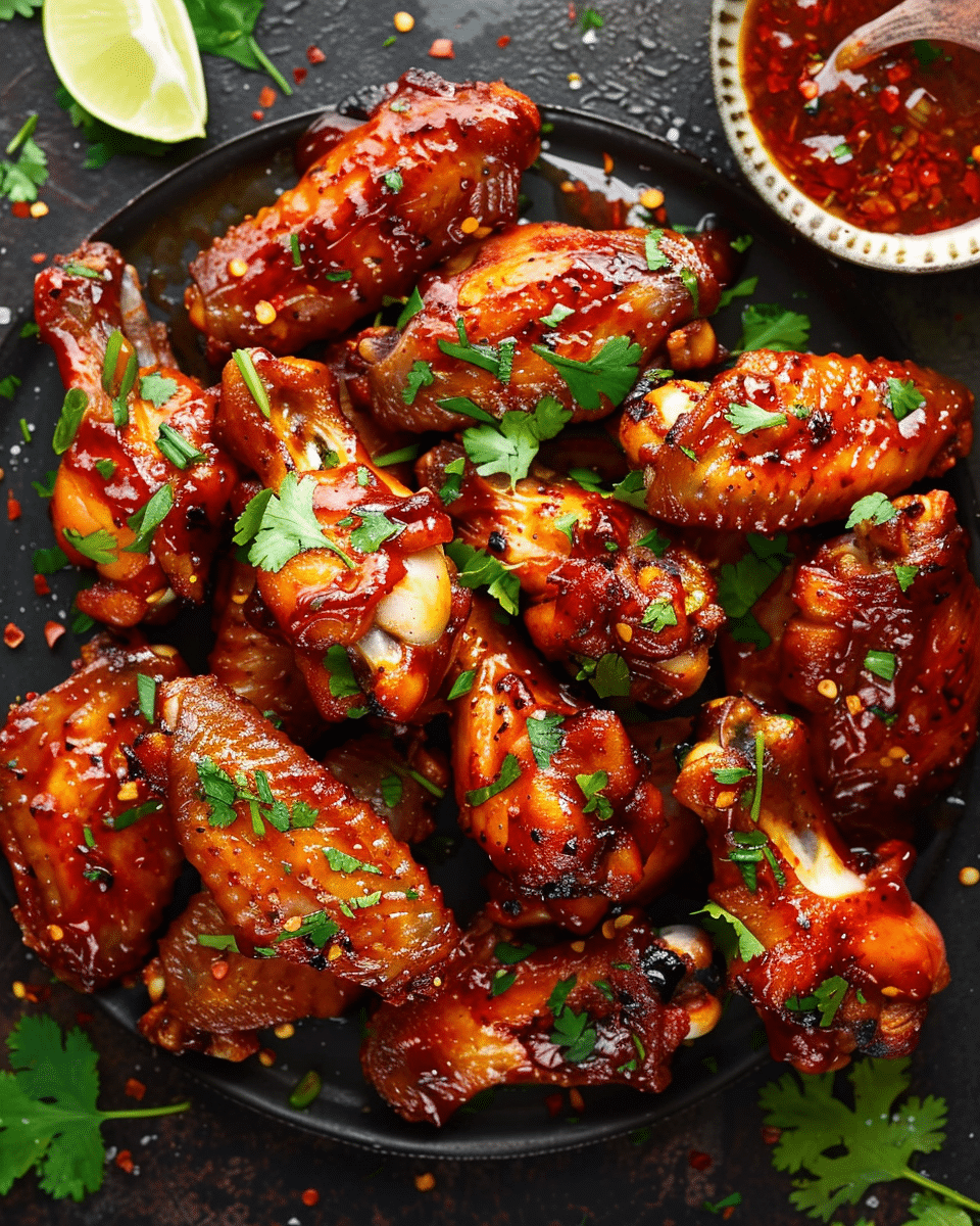 Sweet & Spicy Sriracha Baked Chicken Wings