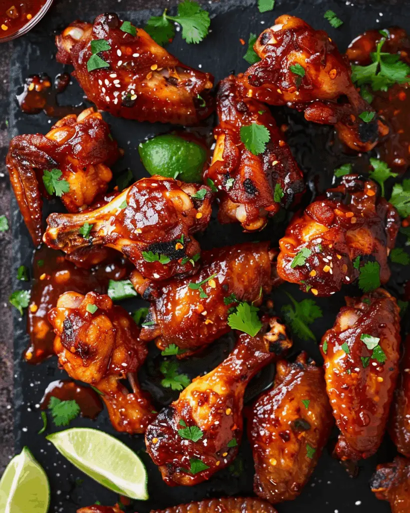 Sweet & Spicy Sriracha Baked Chicken Wings