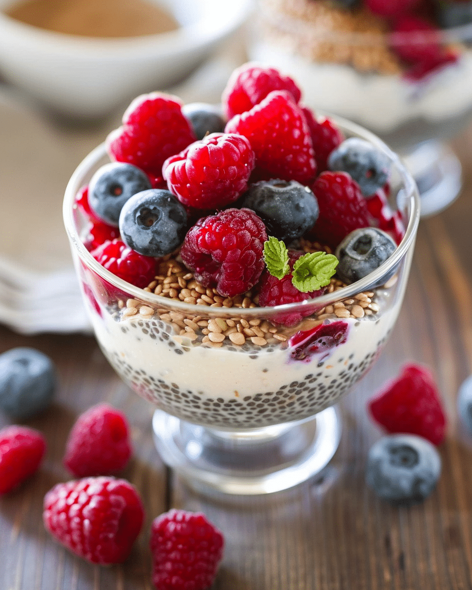 Vanilla Berry Chia Seed Pudding