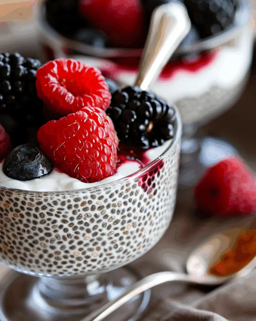 Vanilla Berry Chia Seed Pudding