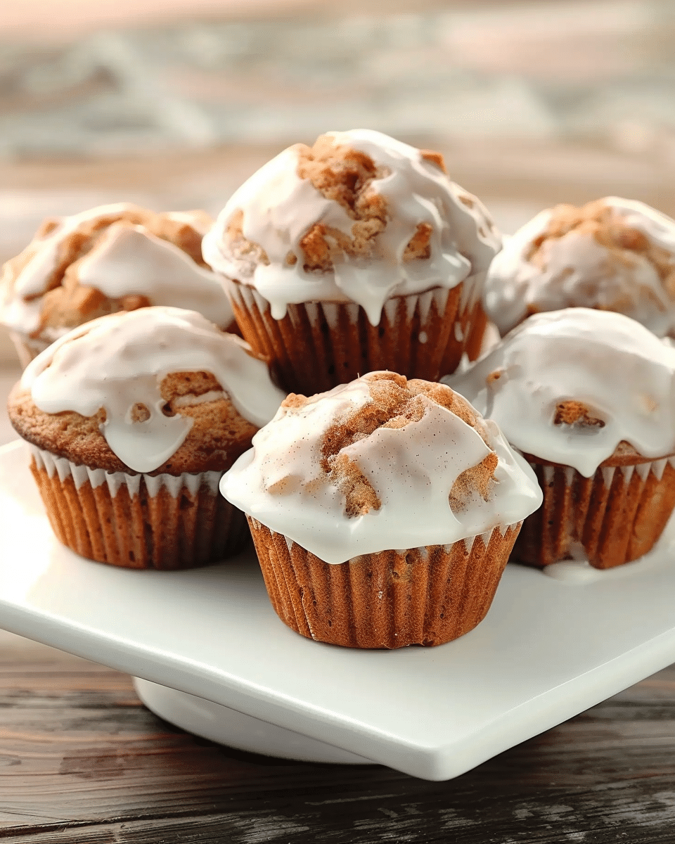 Vanilla Glazed Apple Cinnamon Muffins