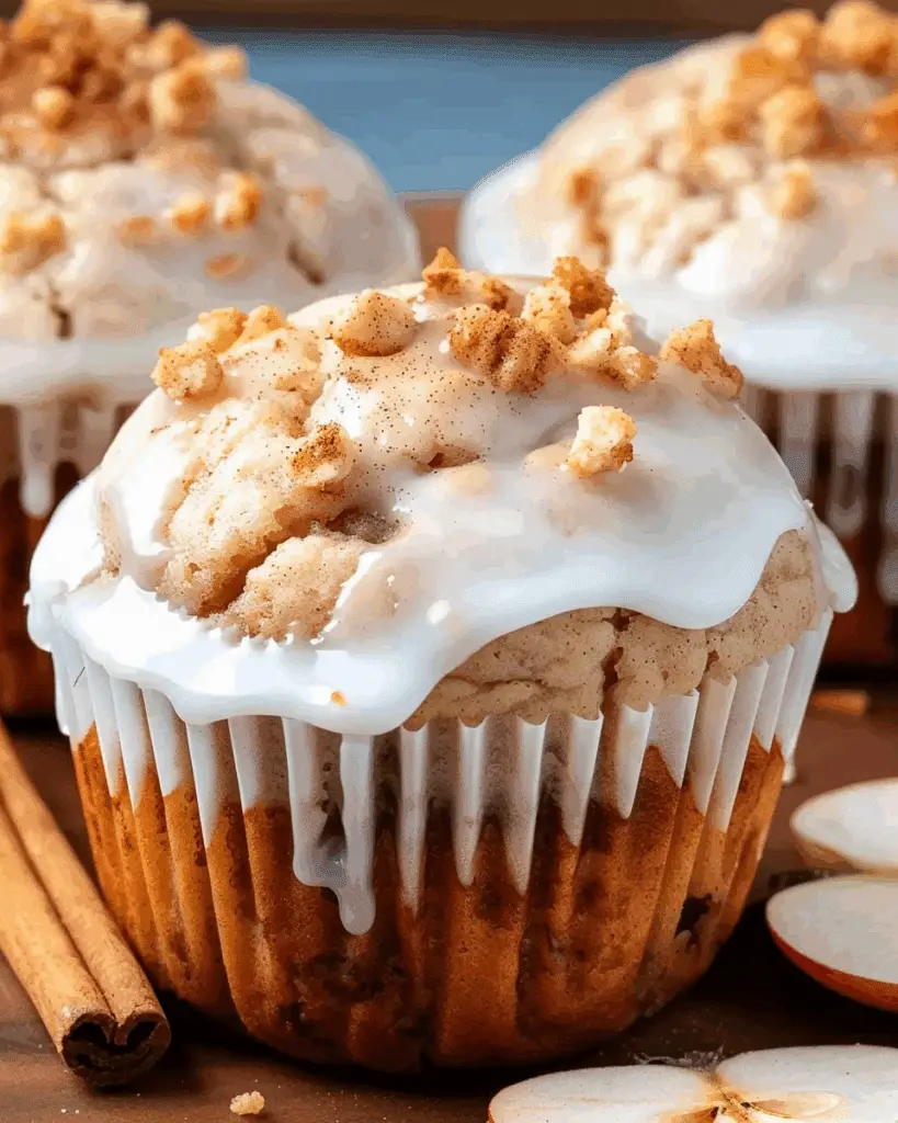 Vanilla Glazed Apple Cinnamon Muffins