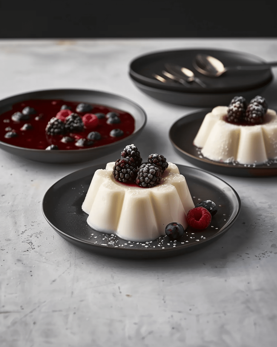 Vanilla Panna Cotta With Berry Sauce