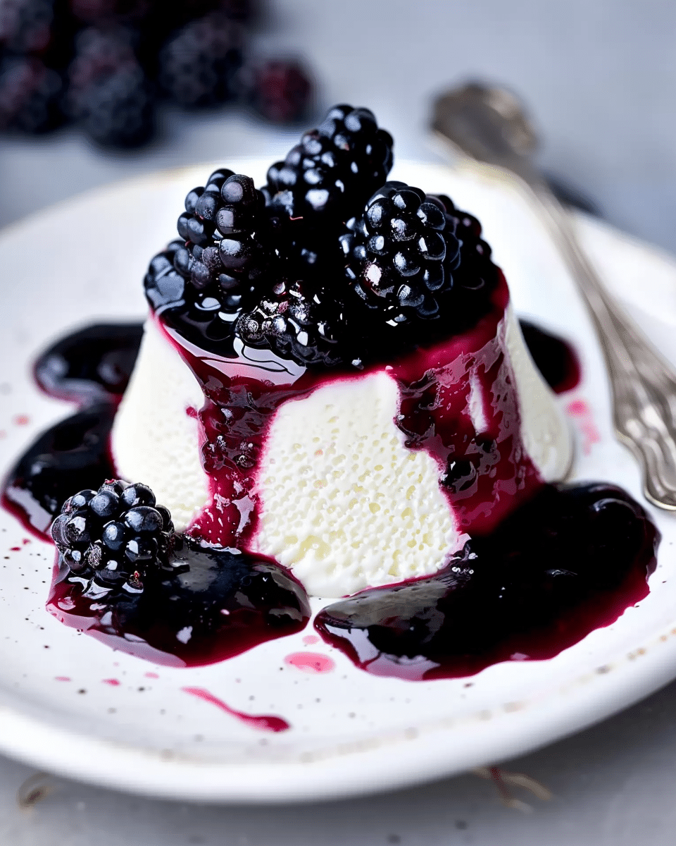 Vanilla Panna Cotta With Berry Sauce