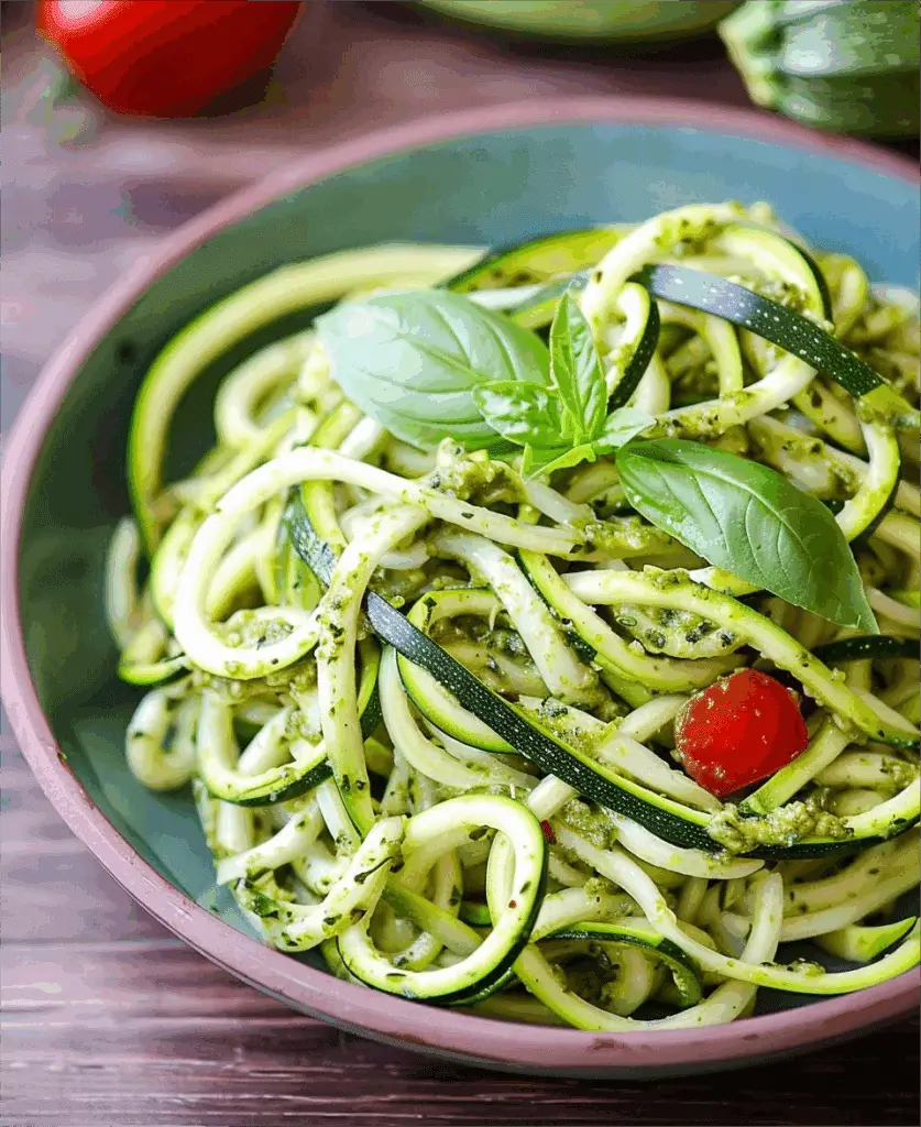 Zucchini Noodles With Pesto