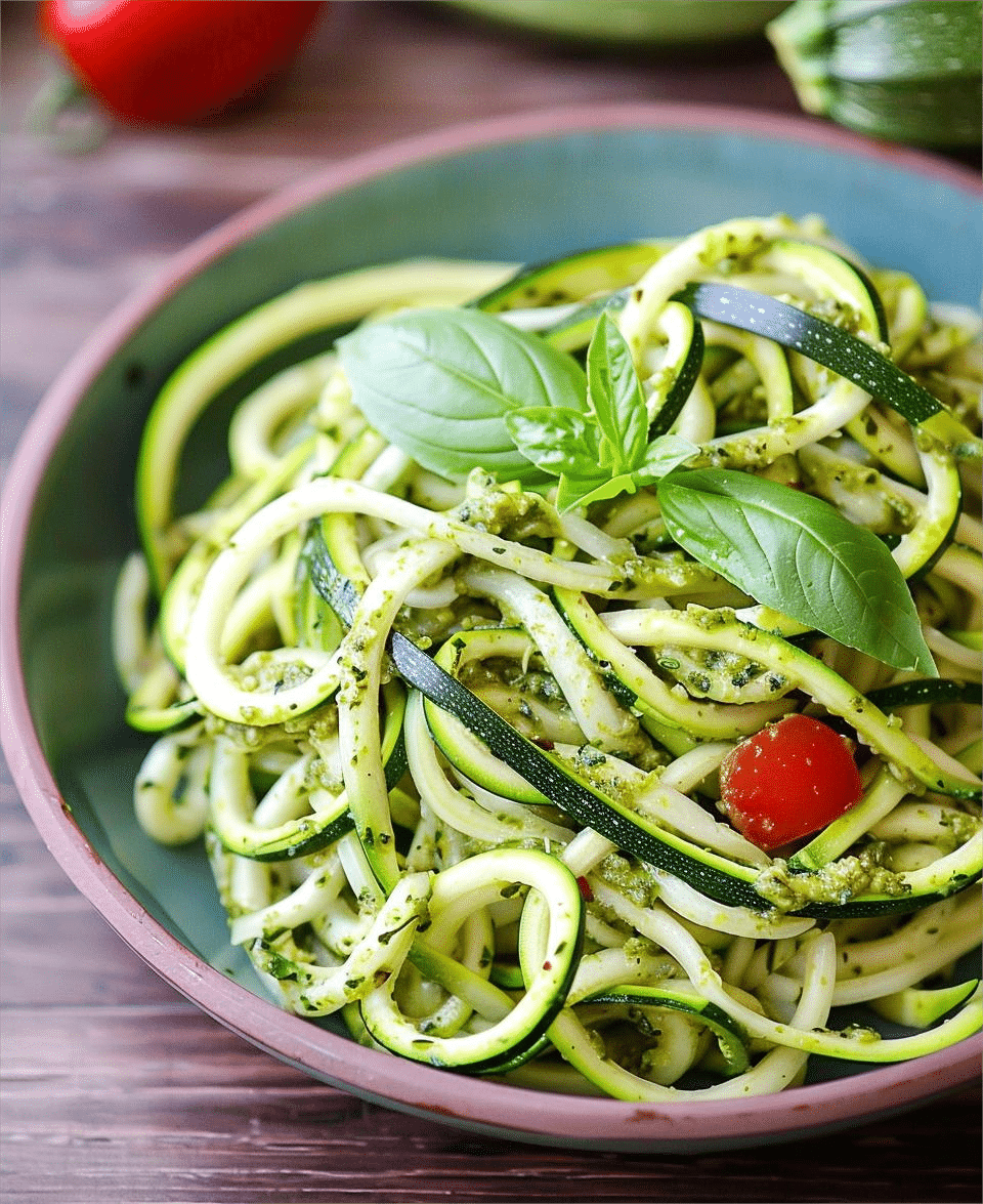 Zucchini Noodles With Pesto