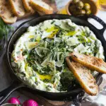 Pesto-Spinach Whipped Ricotta Dip