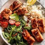 30 Minute Chili Honey Garlic Salmon Bowls