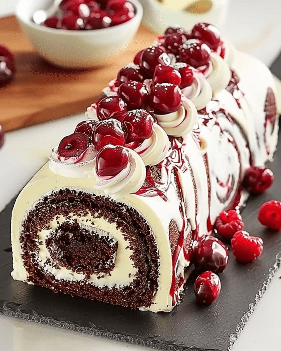 Black Forest Roll Cake