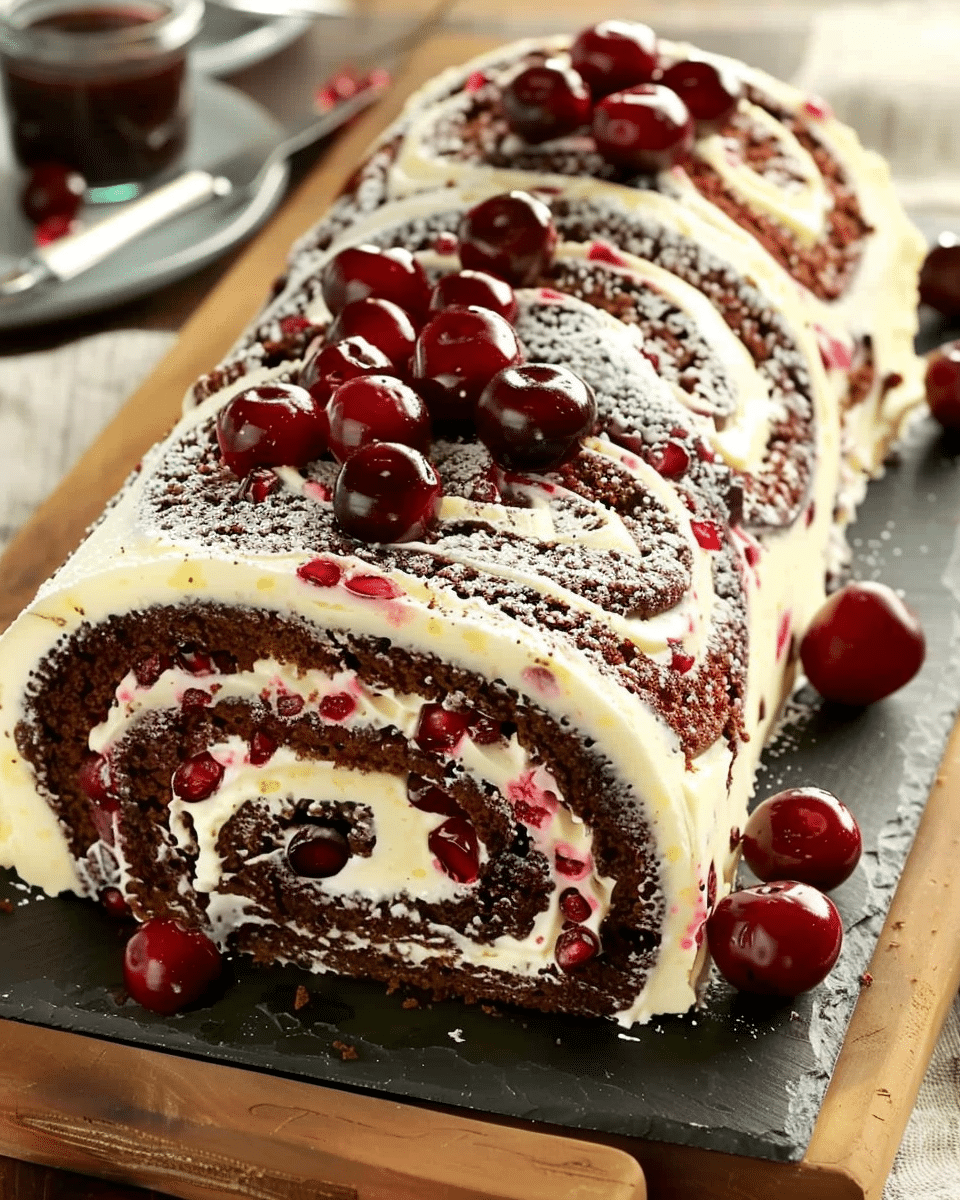 Black Forest Roll Cake