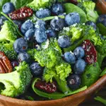 Blueberry Broccoli Spinach Salad