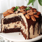 Caramel Pecan Ice Cream Chocolate Lokum Cake