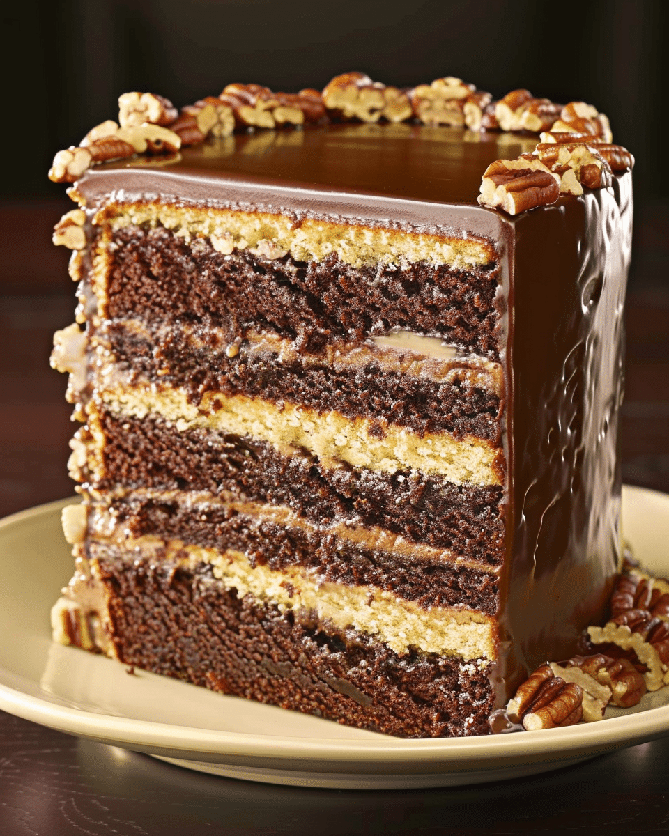 Caramel Pecan Ice Cream Chocolate Lokum Cake