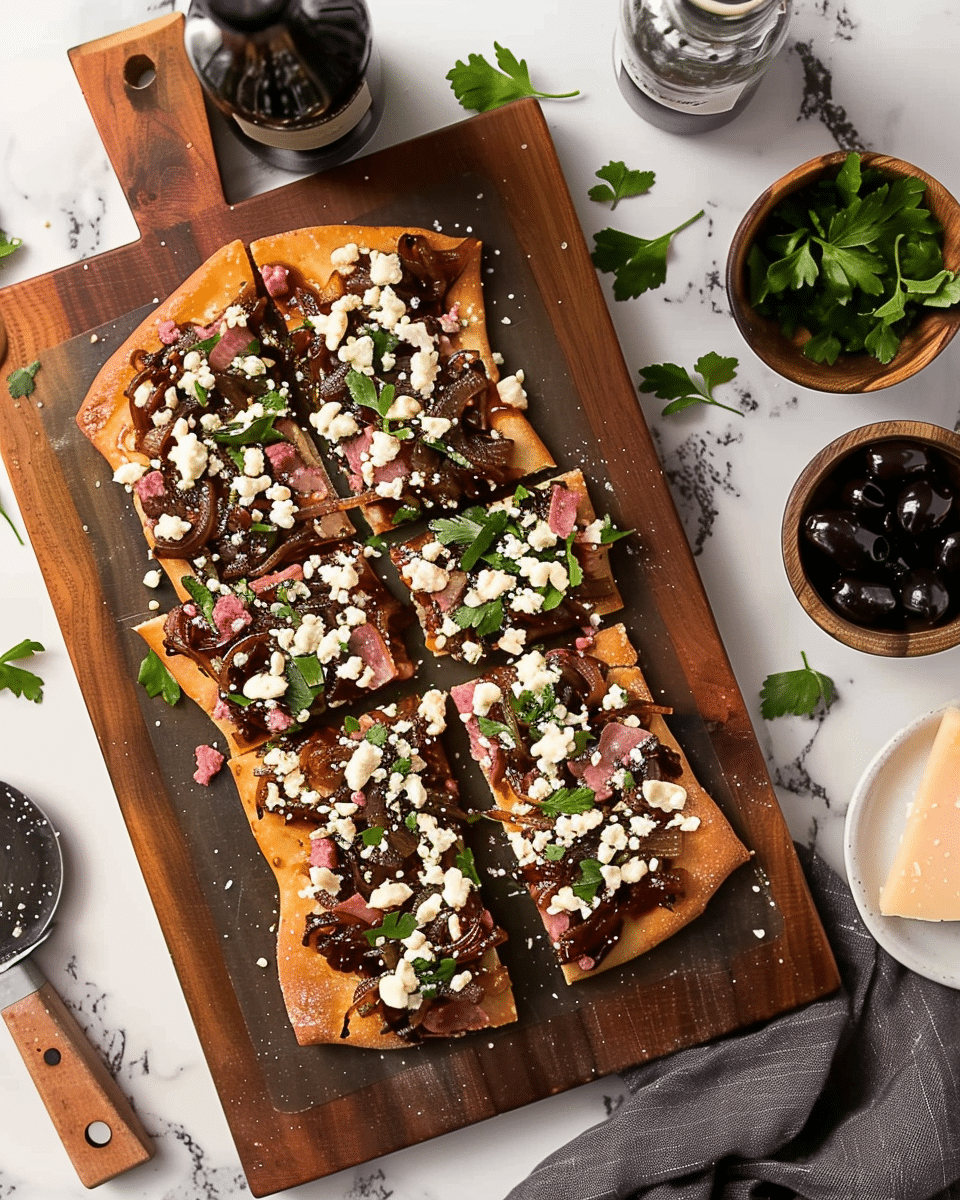 Caramelized Onion & Feta Flatbread