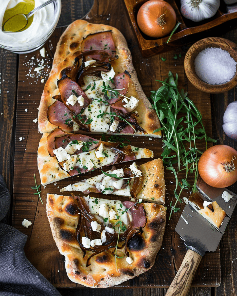 Caramelized Onion & Feta Flatbread