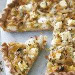 Caramelized Onion Tart with Gorgonzola and Brie