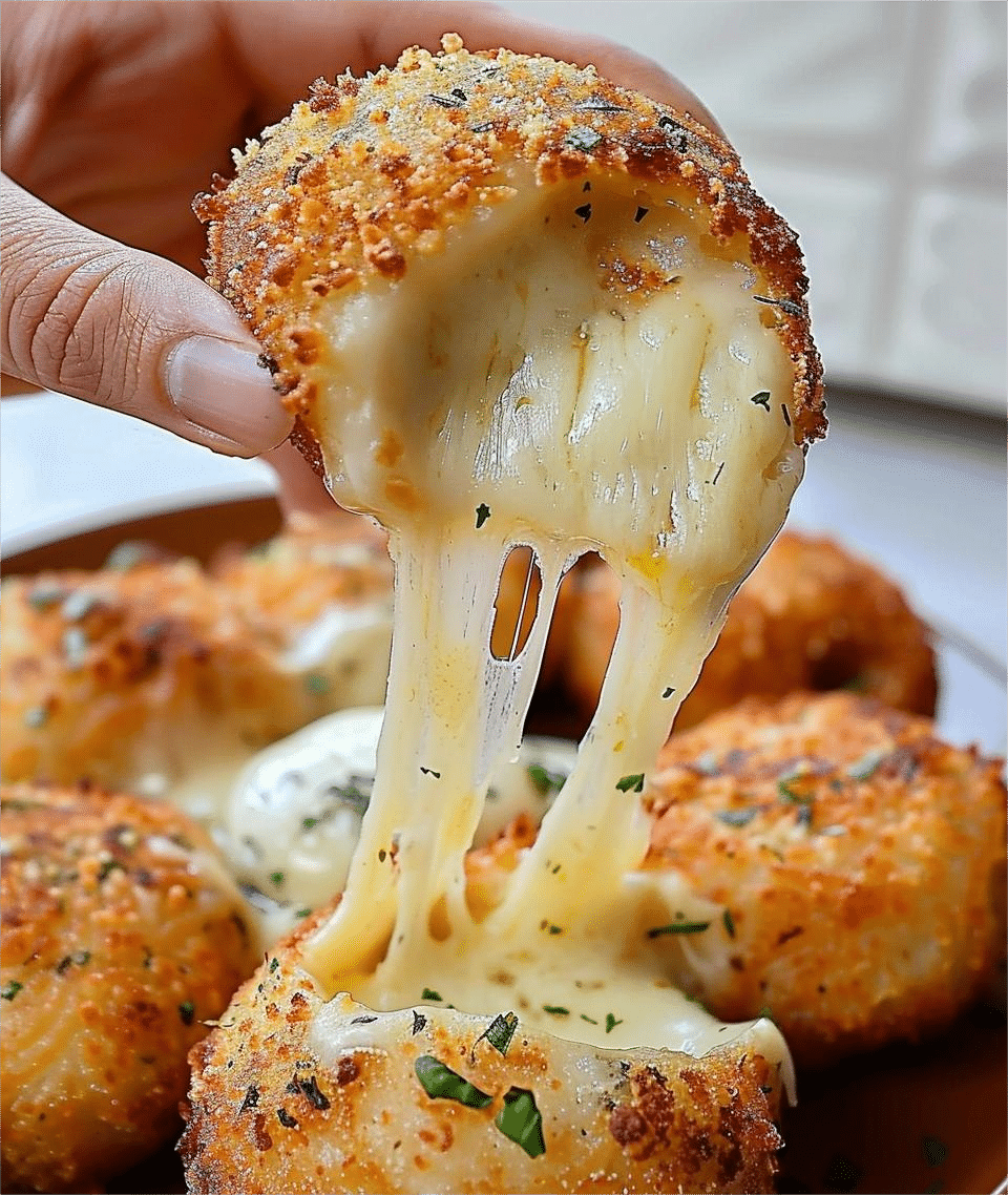 Cheesy Italian Arancini Balls Recipe