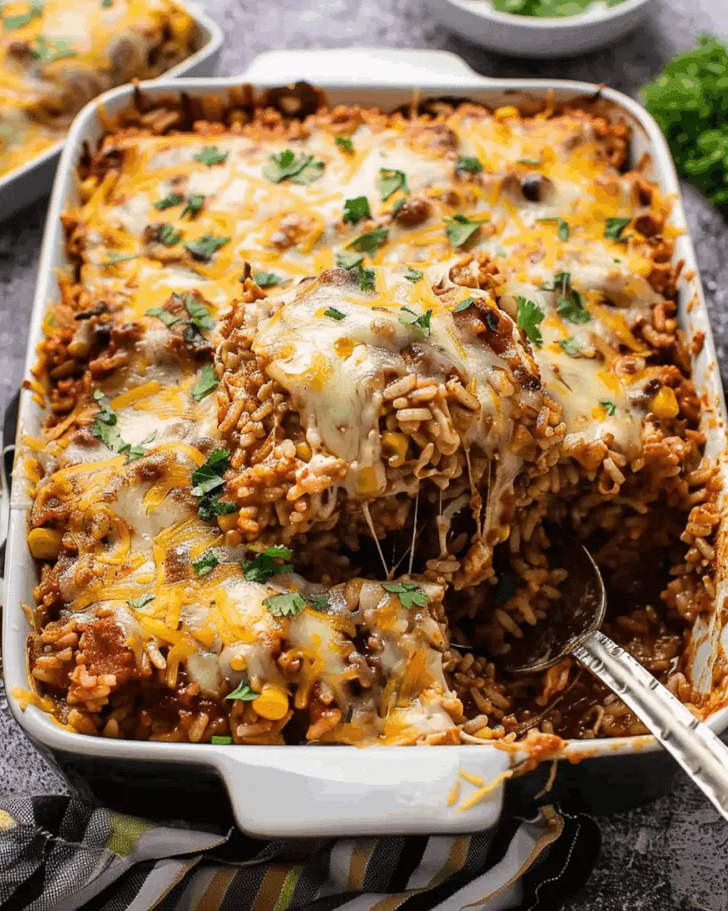 Chicken Enchilada Rice Casserole