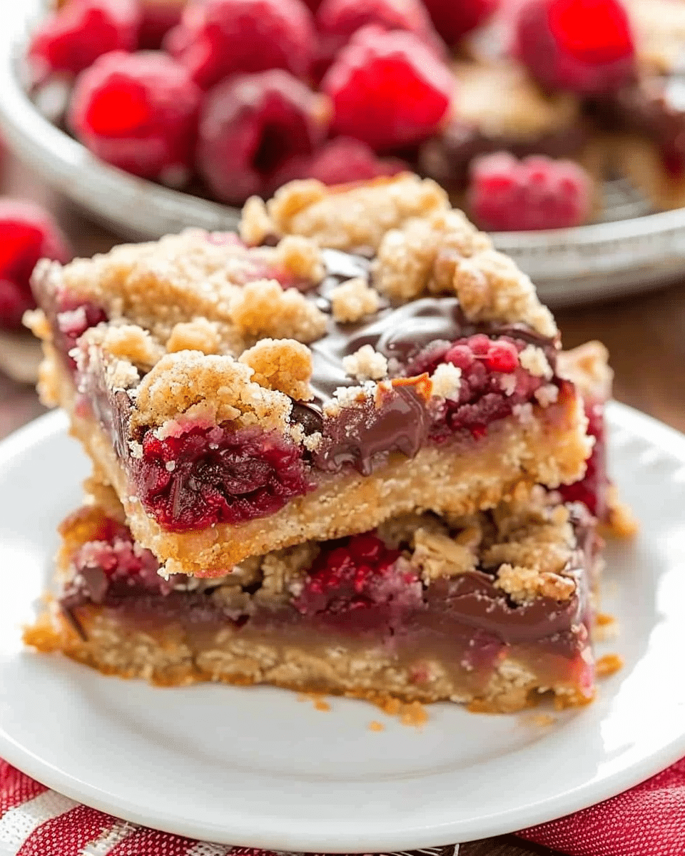 Chocolate Raspberry Crumb Bars