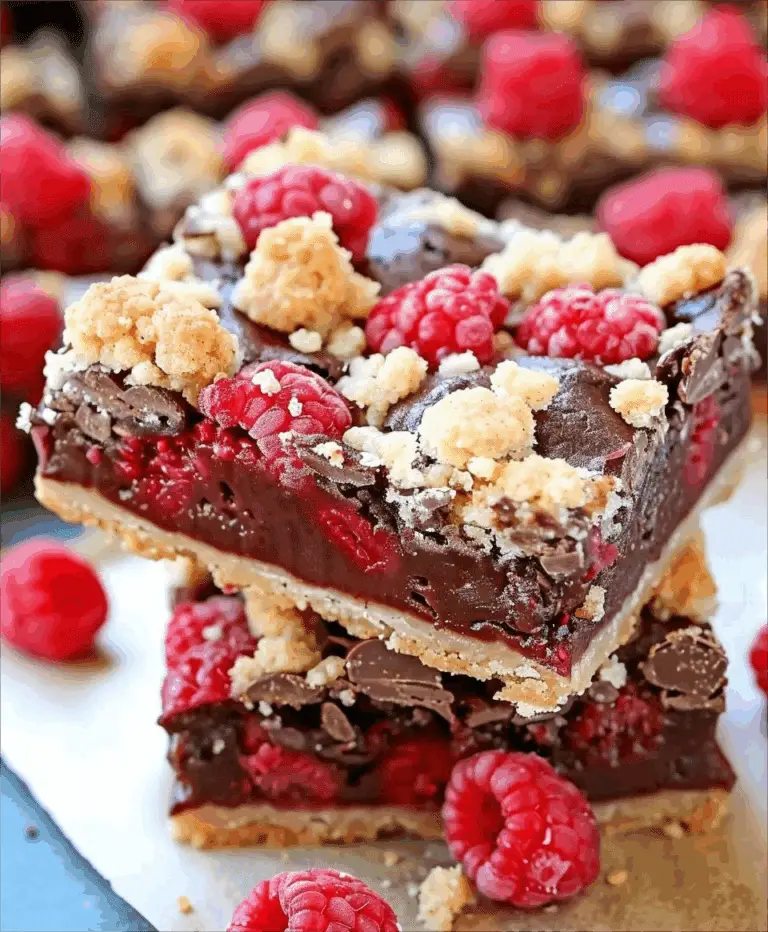 Chocolate Raspberry Crumb Bars