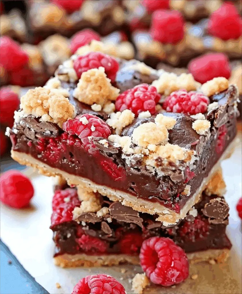Chocolate Raspberry Crumb Bars
