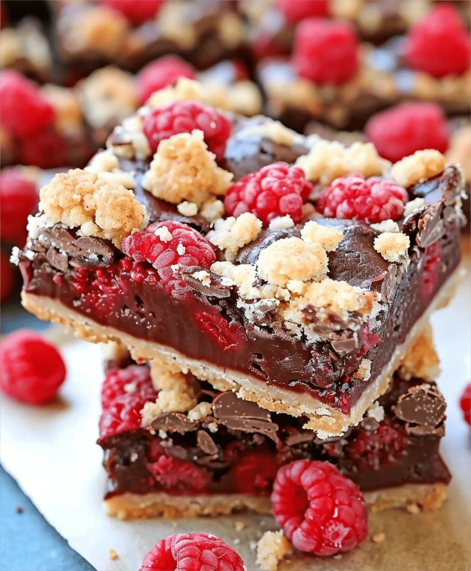 Chocolate Raspberry Crumb Bars