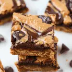 Chocolate Tahini Swirled Blondies