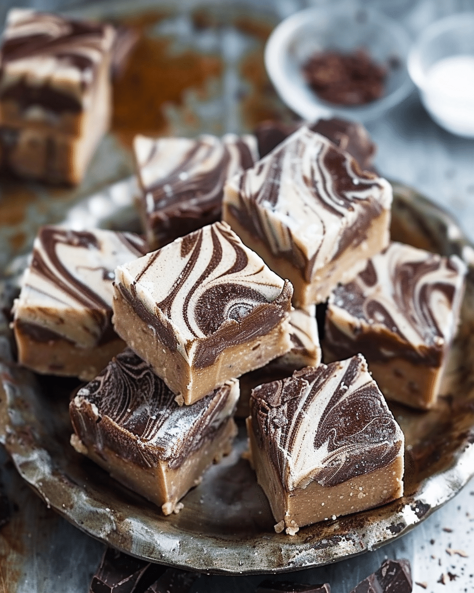 Chocolate Tahini Swirled Blondies