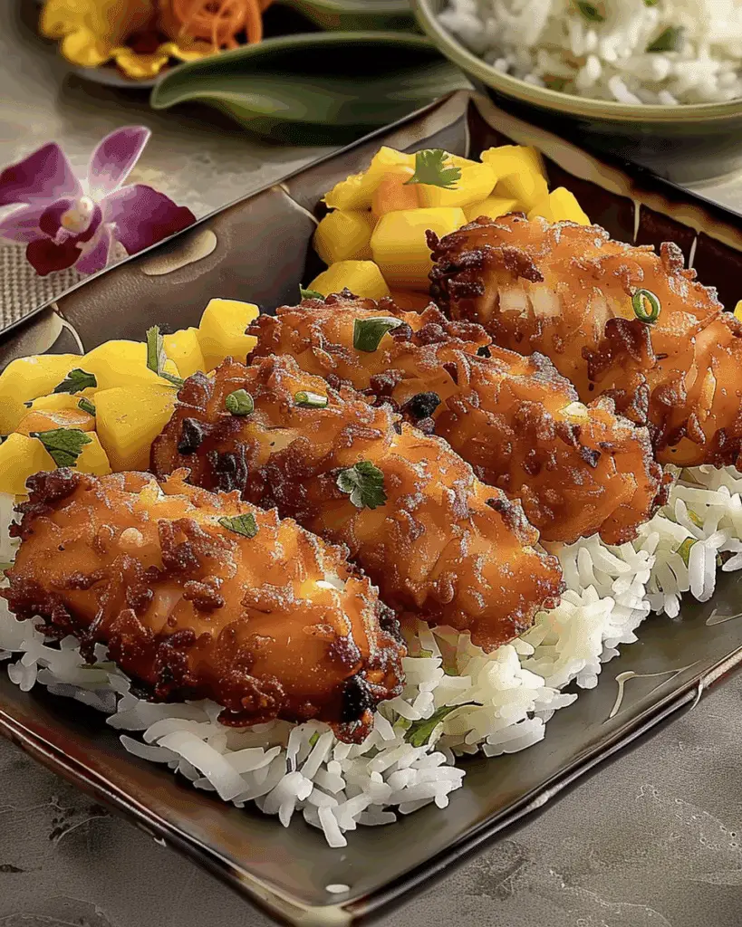 Coconut Lime Fish with Mango Salsa