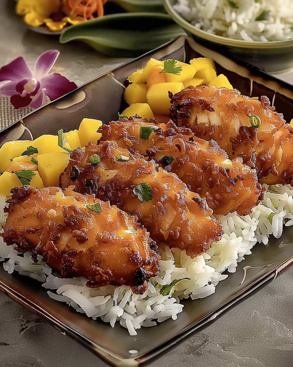 Coconut Lime Fish with Mango Salsa