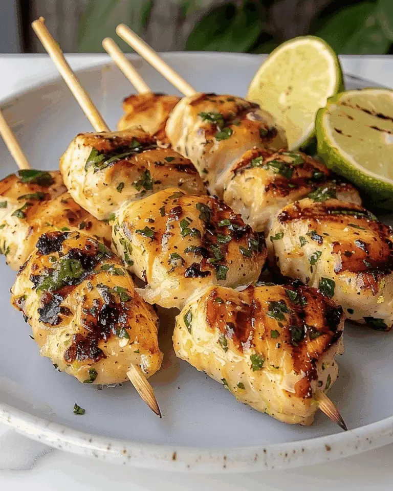 Coconut Lime Grilled Chicken Skewers