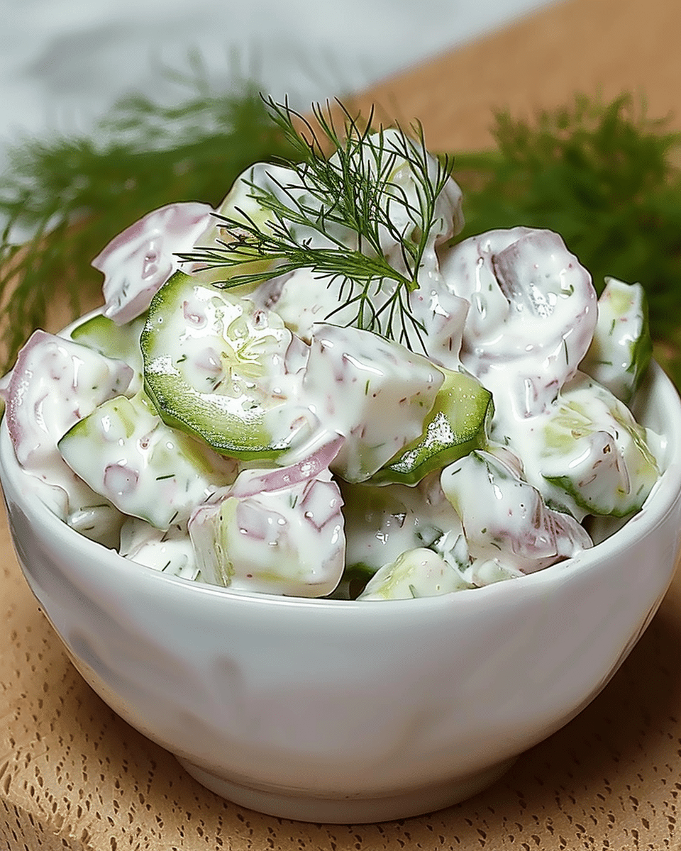 Creamy Cucumber Salad with Sour Cream